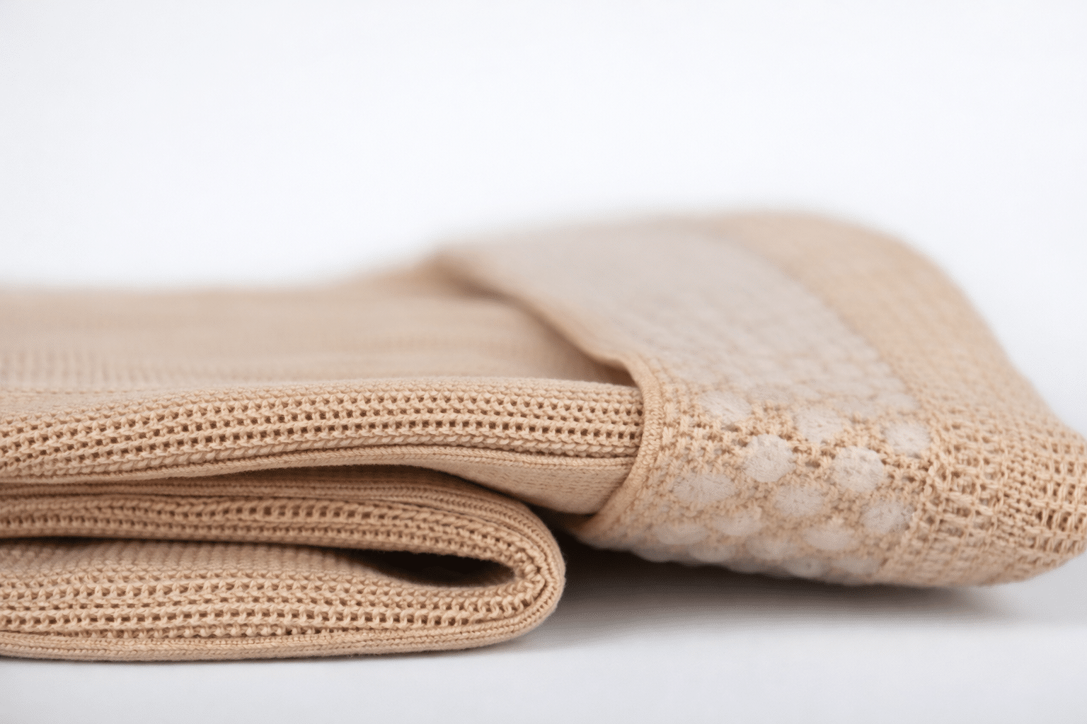 Close up image of compression stockings used for lipedema management after surgery in Manhattan